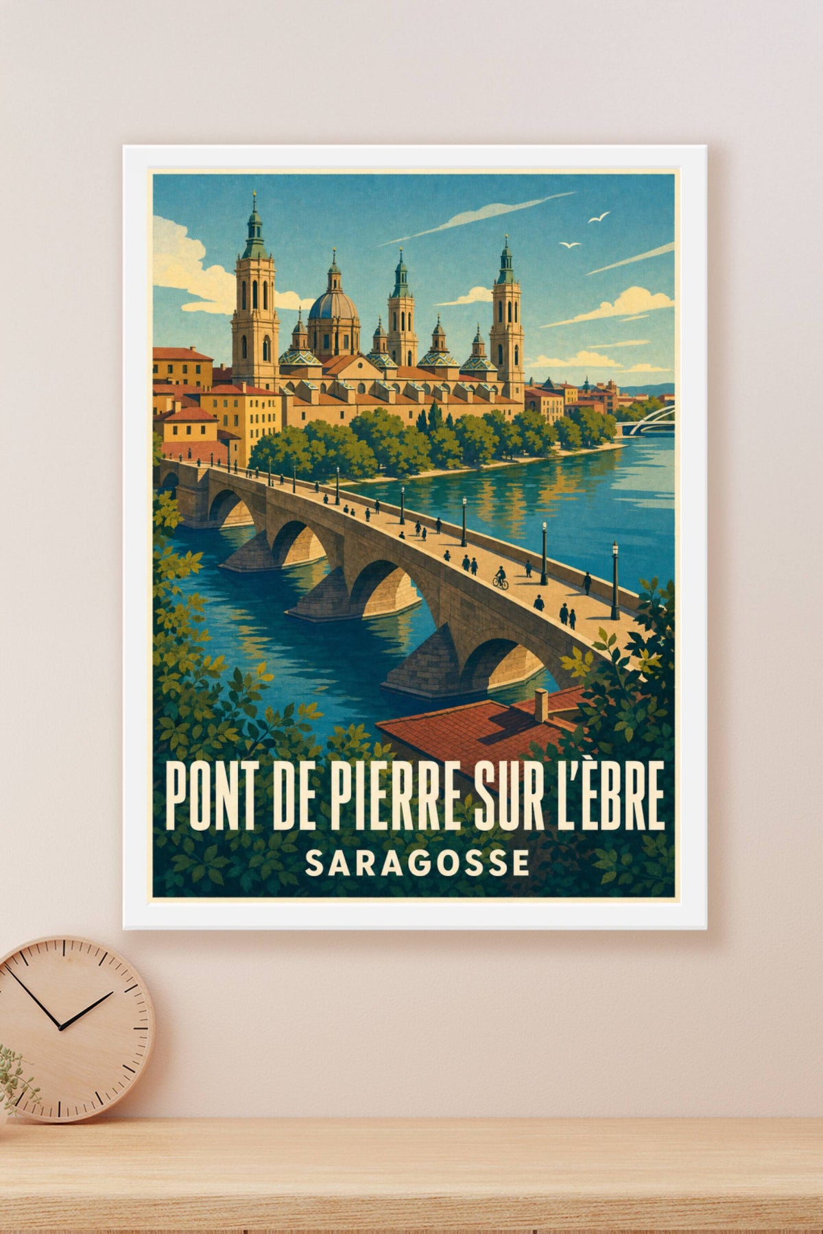 Affiche de Saragosse, poster Pont de Pierre