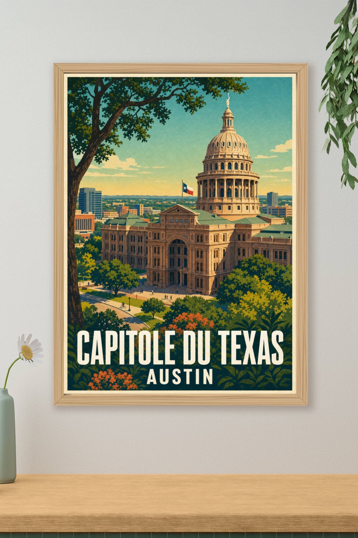 Affiche du Capitole du Texas, poster Austin