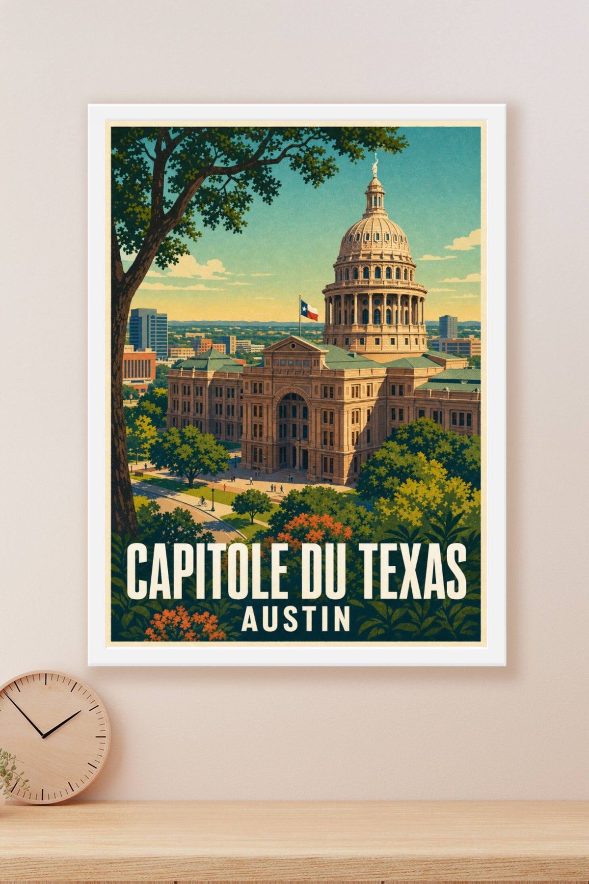 Affiche du Capitole du Texas, poster Austin