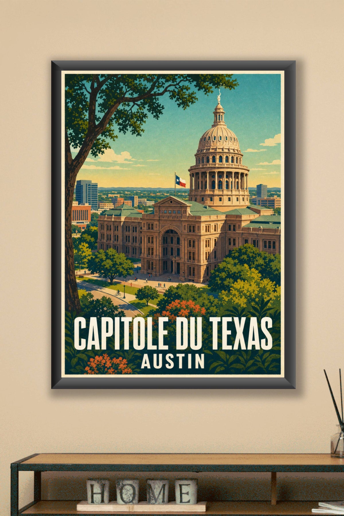 Affiche du Capitole du Texas, poster Austin
