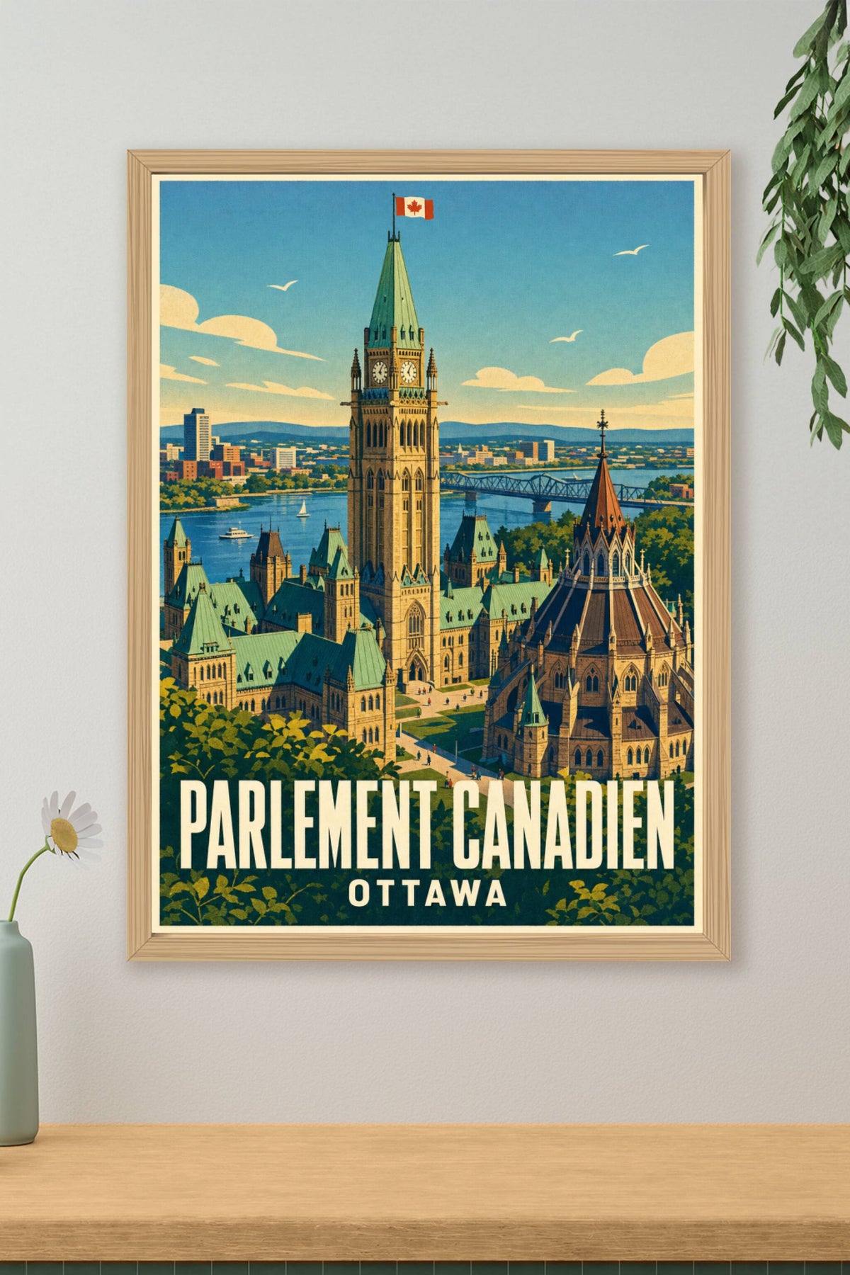 Affiche d'Ottawa, poster Parlement Canadien