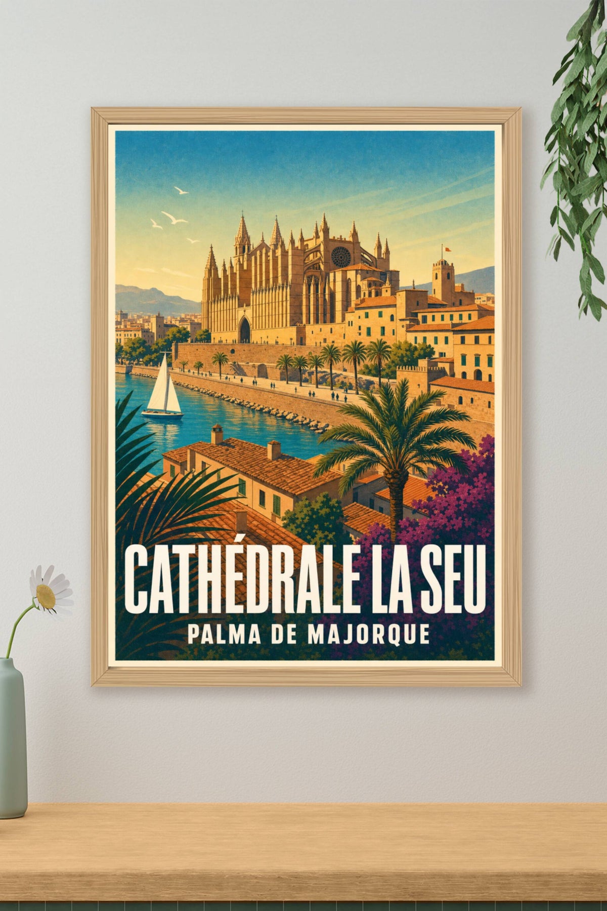 Affiche de Palma de Majorque, poster cathédrale La Seu