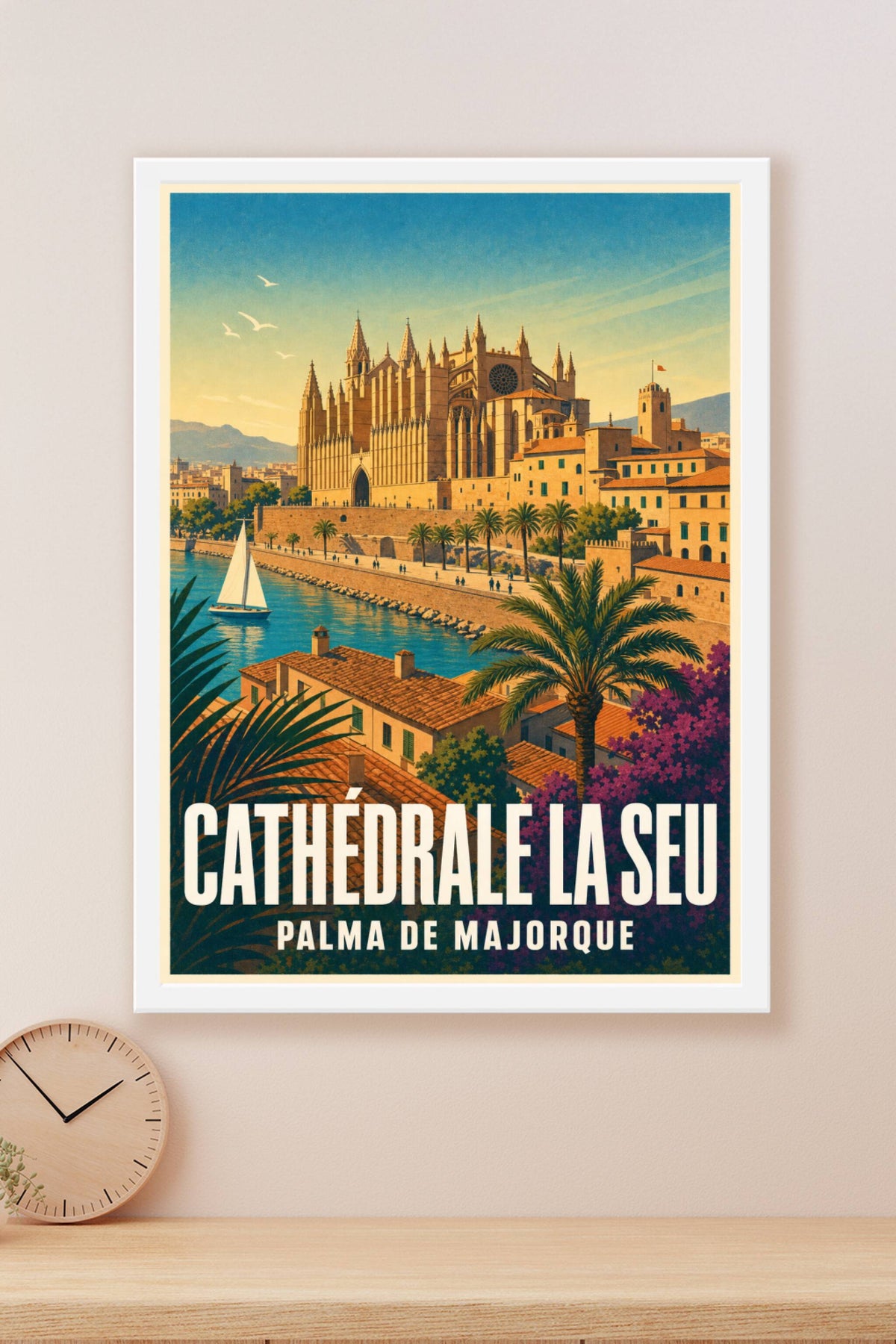 Affiche de Palma de Majorque, poster cathédrale La Seu