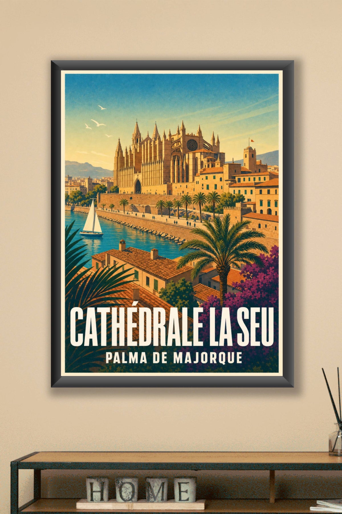 Affiche de Palma de Majorque, poster cathédrale La Seu