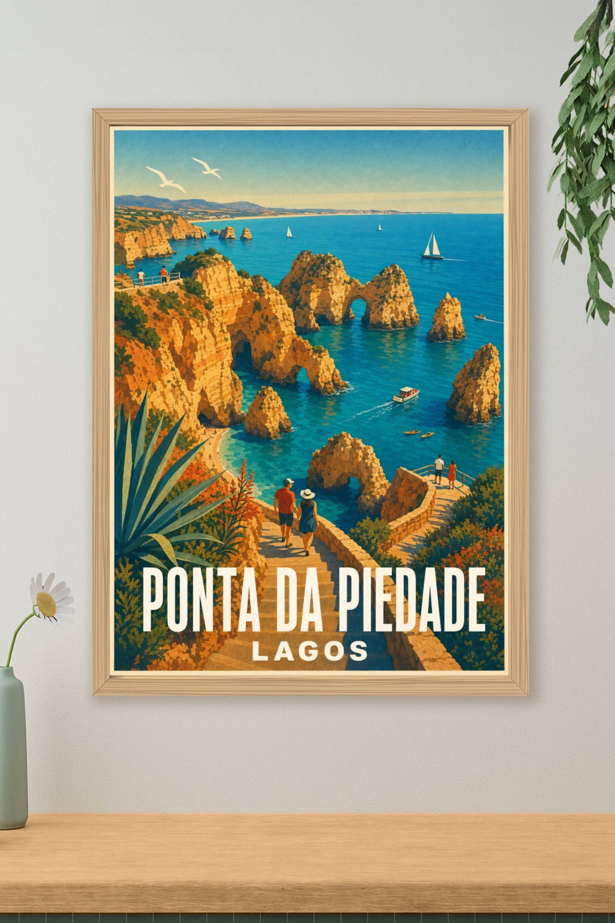 Affiche de Ponta da Piedade, poster falaises Lagos
