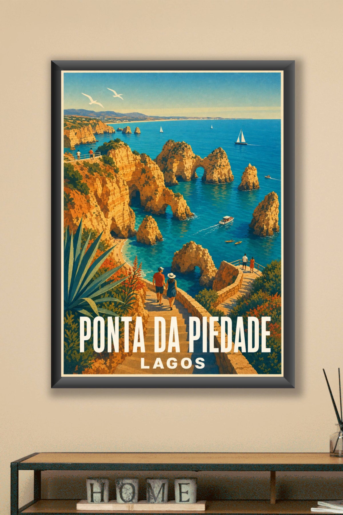Affiche de Ponta da Piedade, poster falaises Lagos