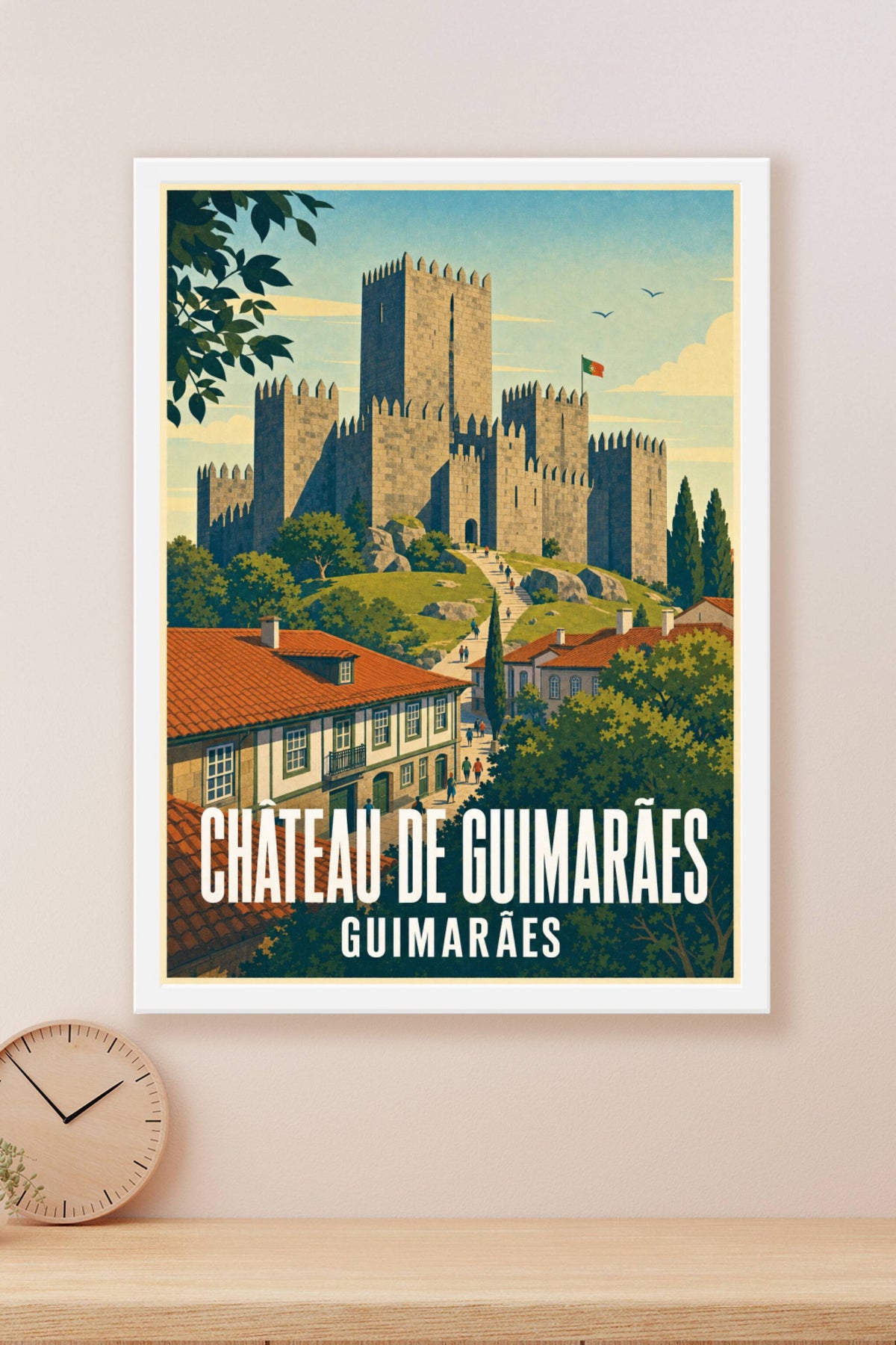 Affiche du Château de Guimarães, poster médiéval