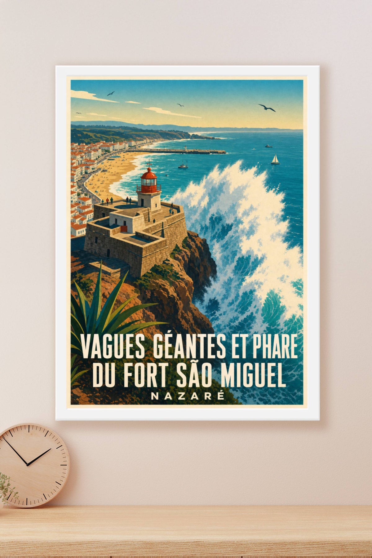 Affiche de Nazaré, phare de São Miguel