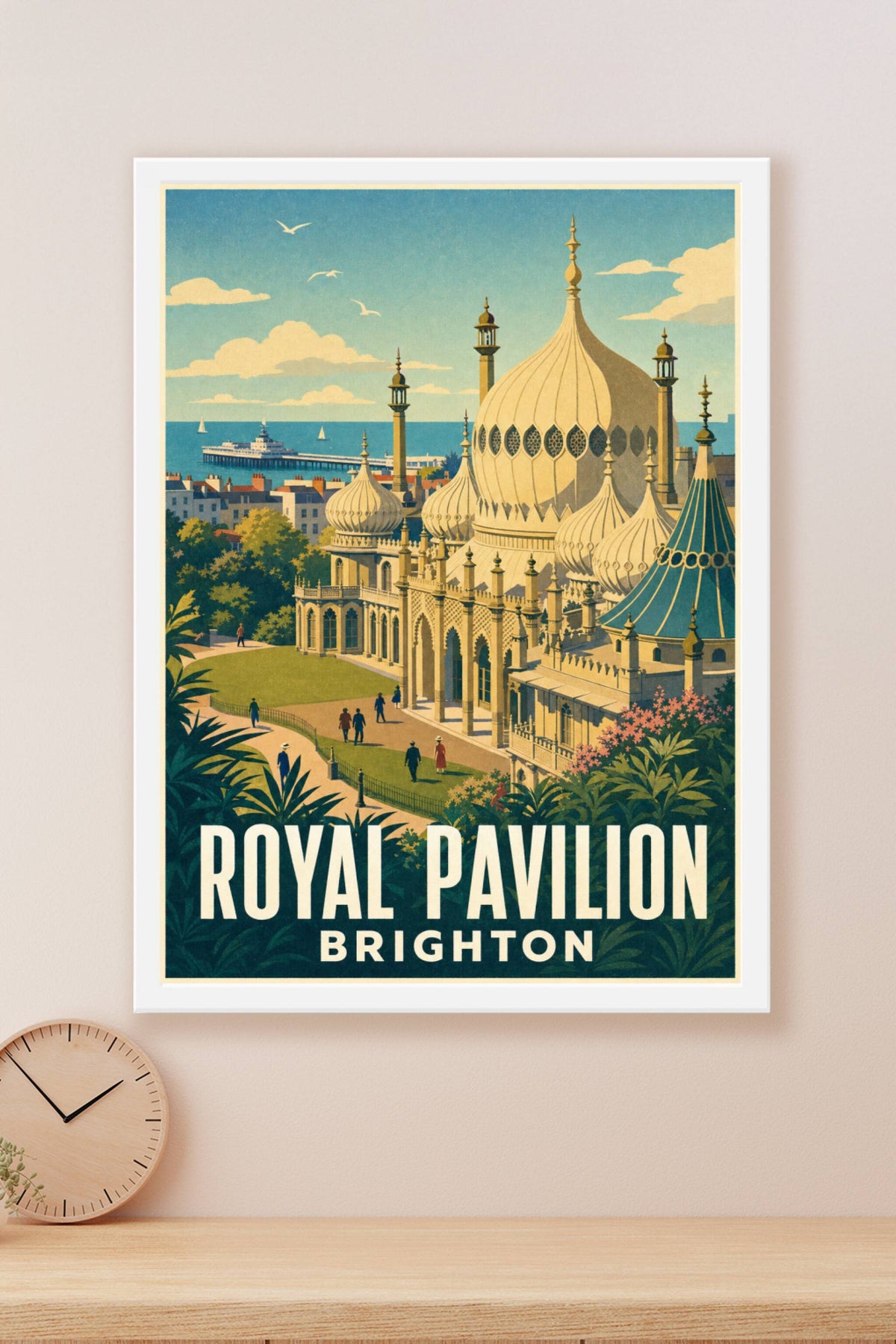Affiche de Brighton, Royal Pavilion et jetée