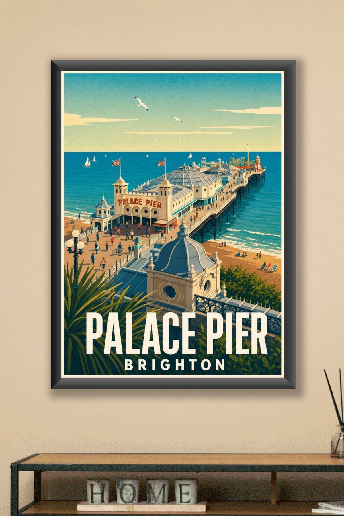 Affiche de Brighton, Palace Pier vintage