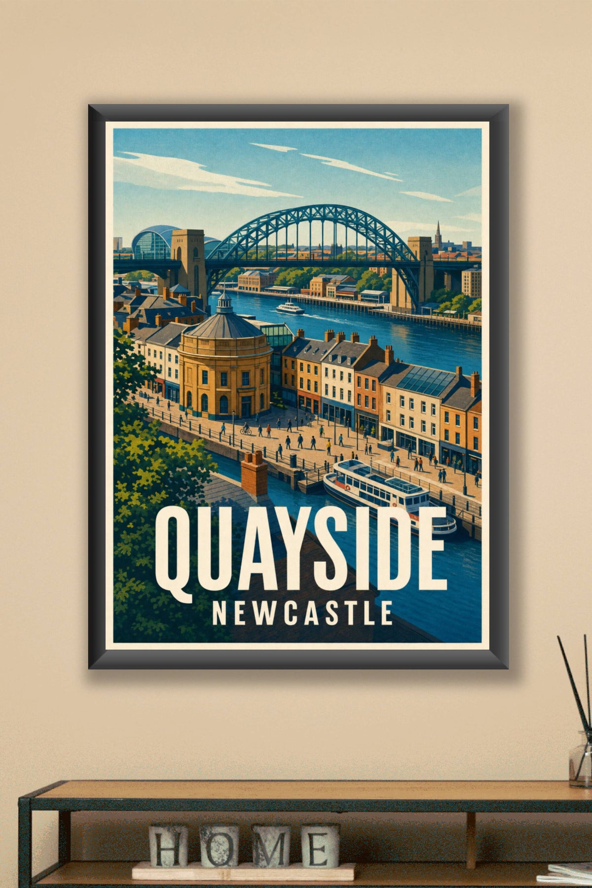 Affiche de Newcastle, poster Quayside
