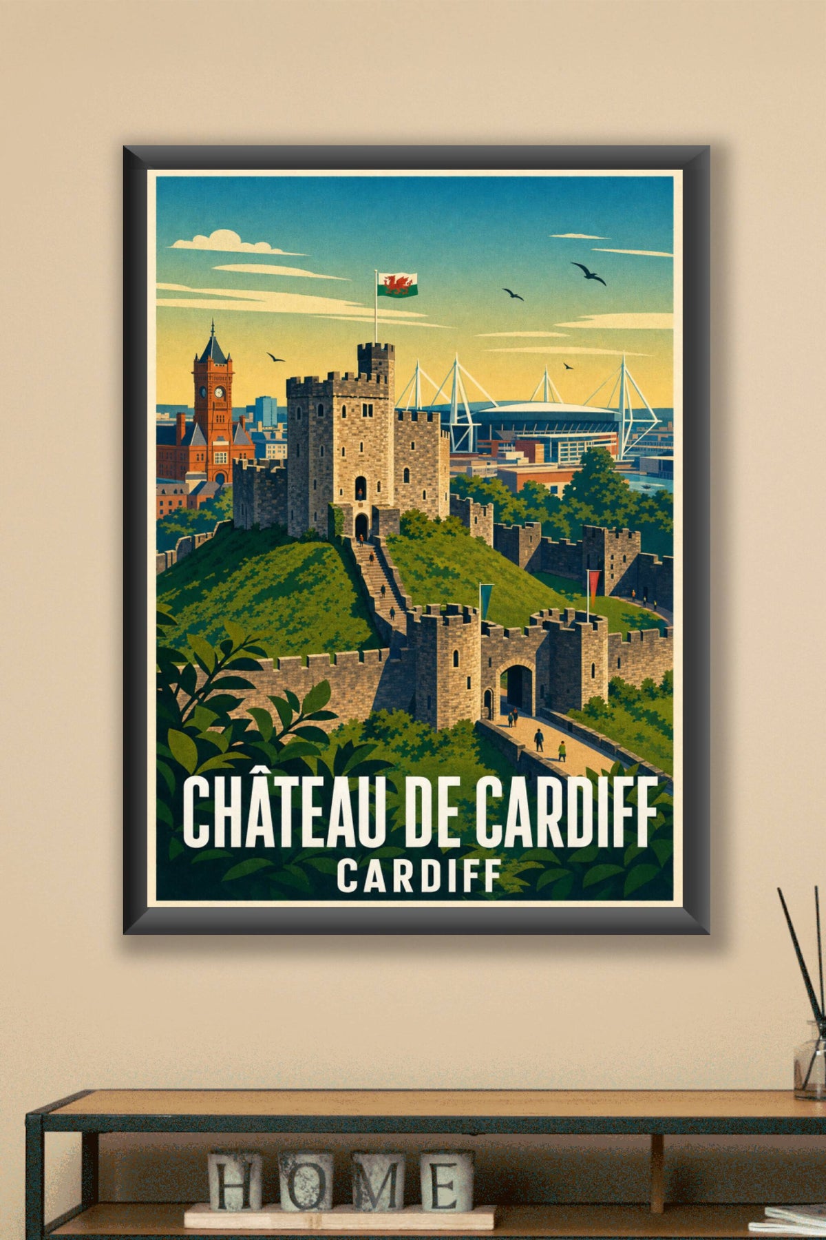 Affiche de Cardiff, poster du Château