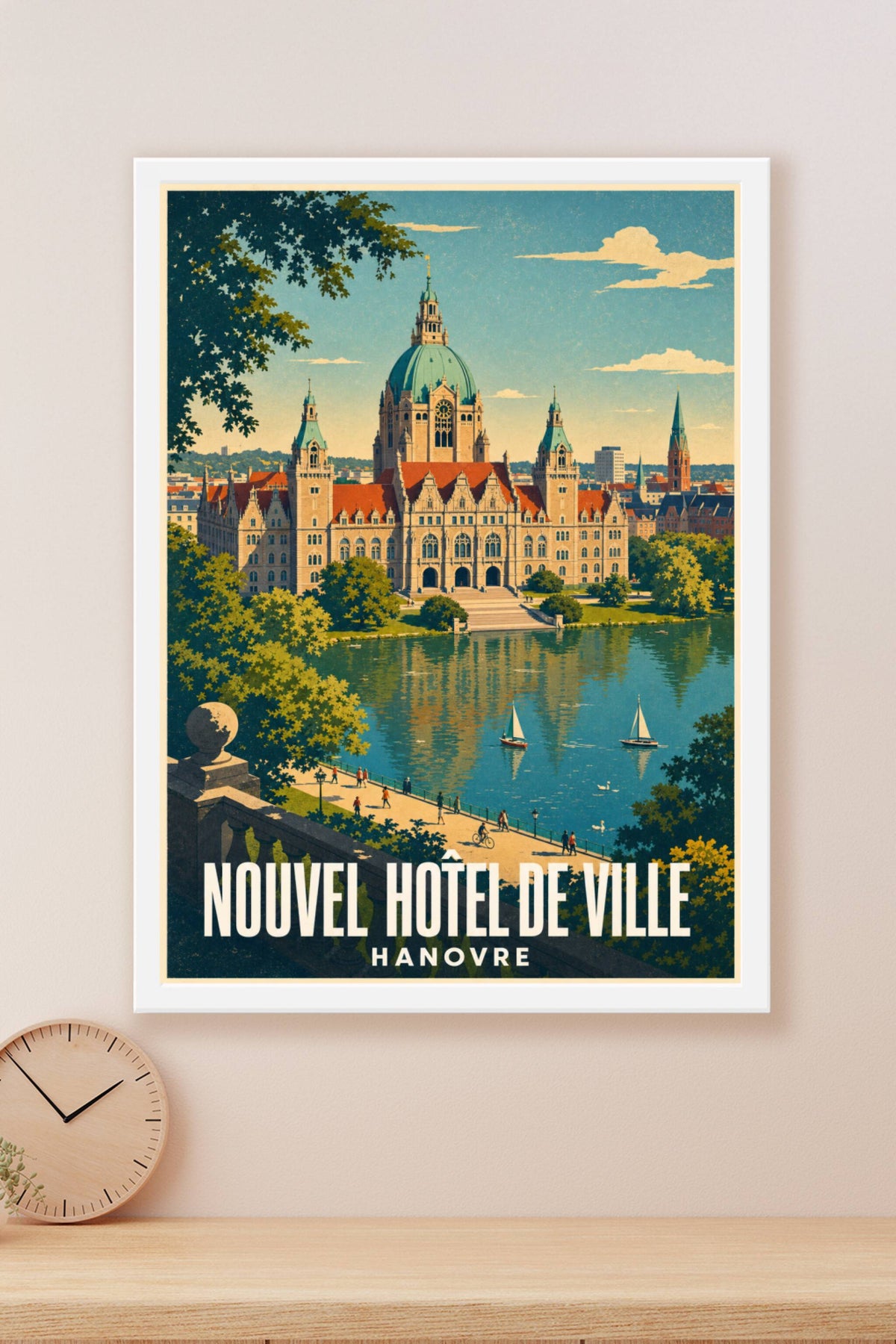 Affiche de Hanovre, poster Nouvel Hôtel de Ville