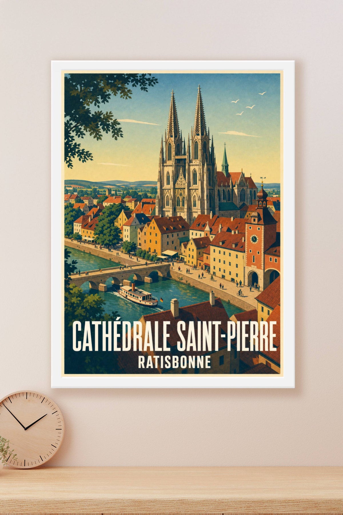 Affiche de Ratisbonne, poster Cathédrale Saint-Pierre