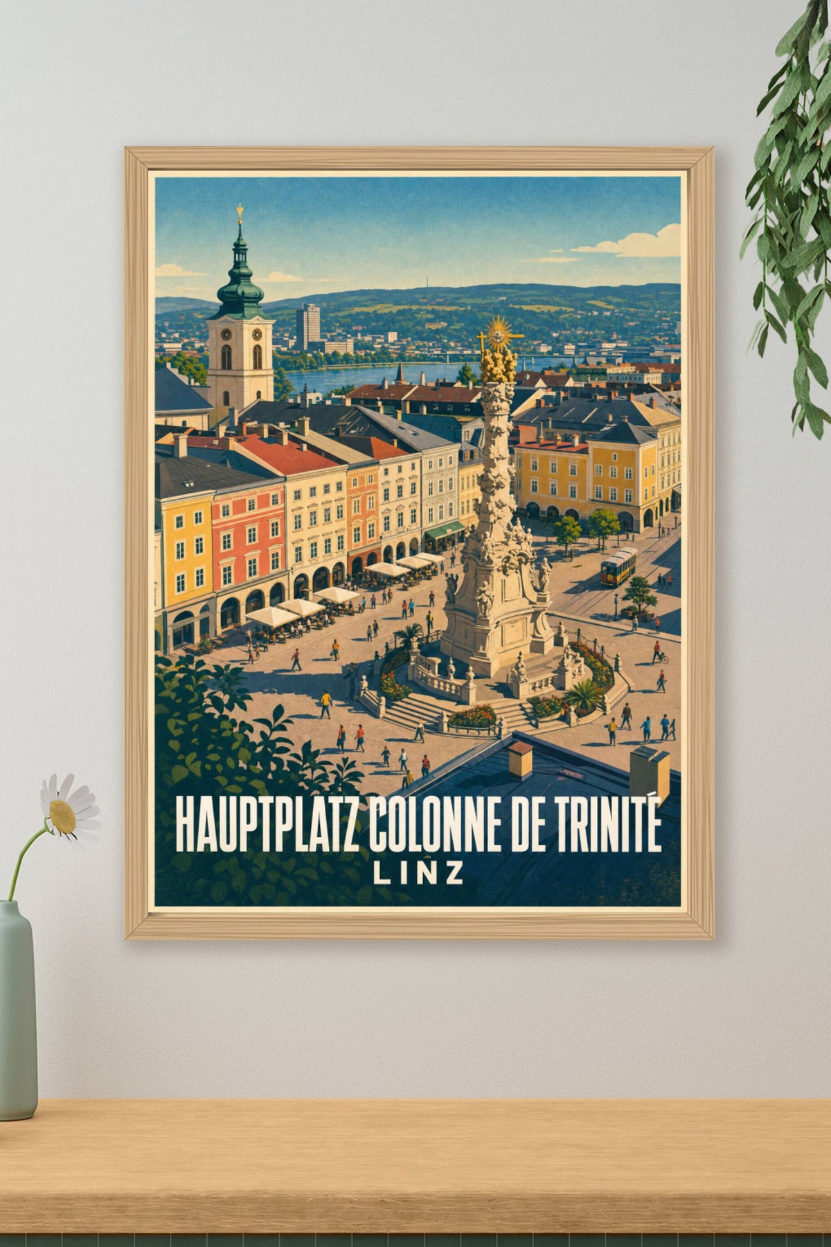 Affiche de Linz, poster Colonne de Trinité