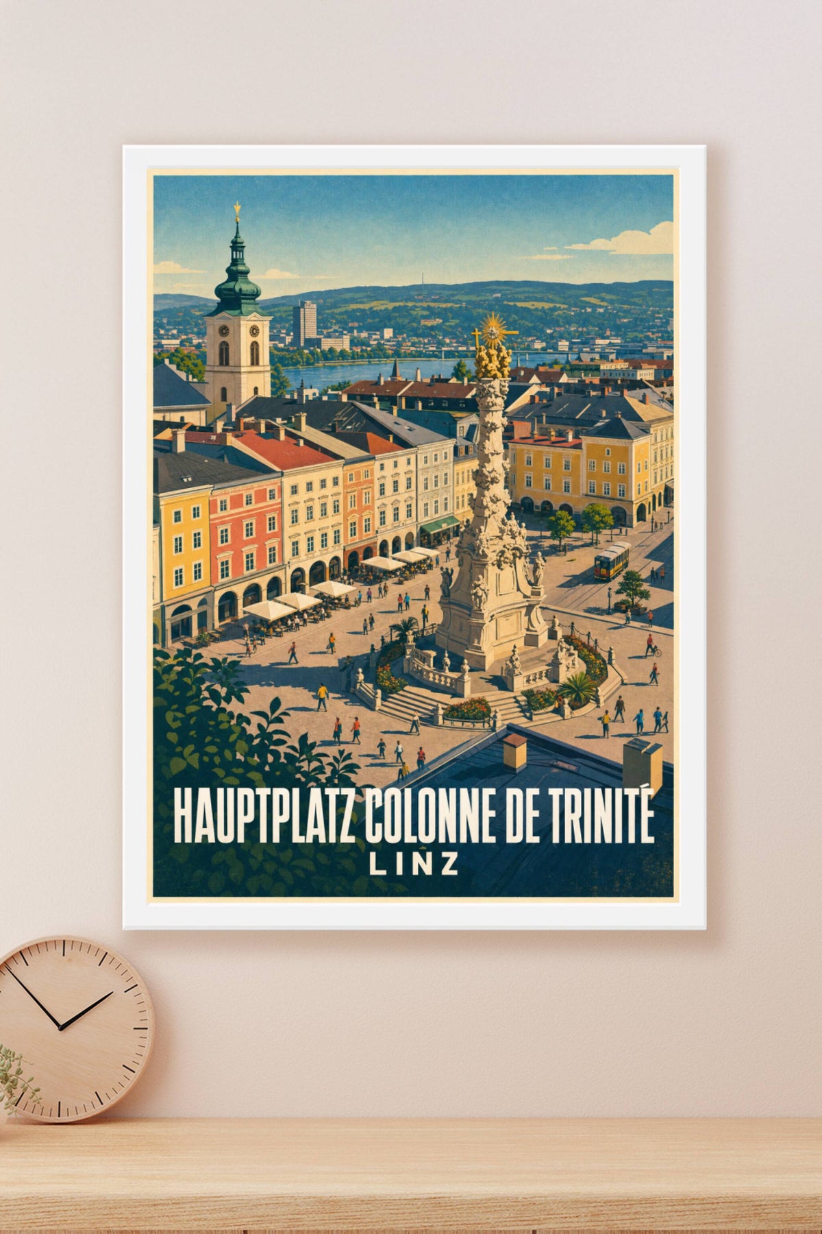 Affiche de Linz, poster Colonne de Trinité