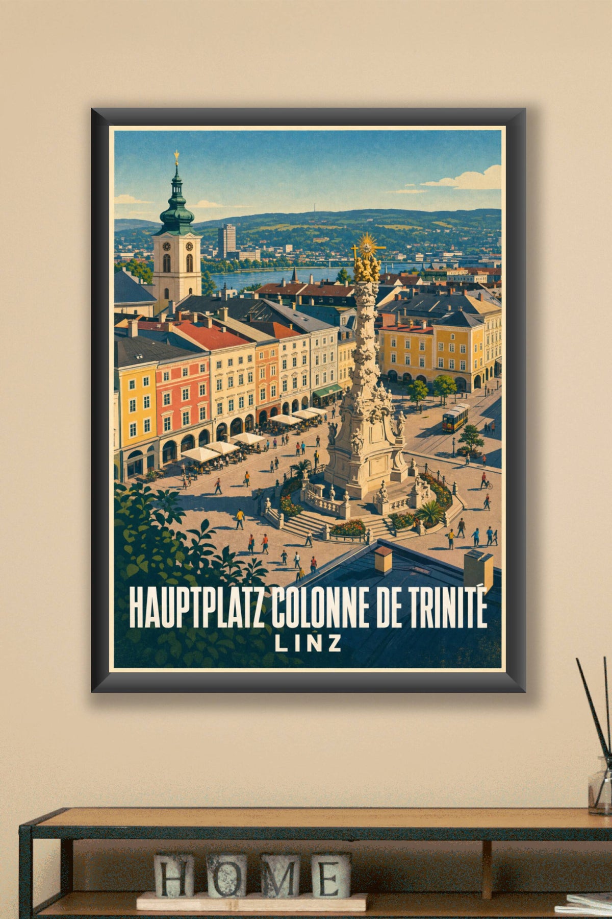 Affiche de Linz, poster Colonne de Trinité