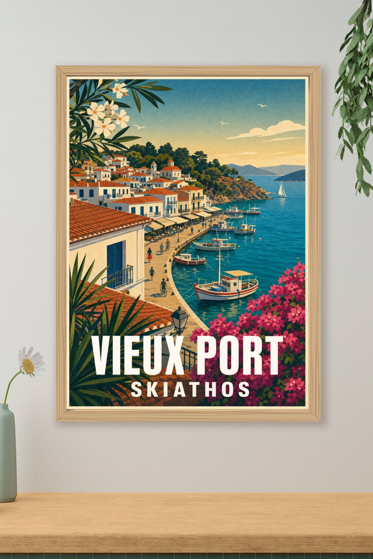 Poster de Skiathos, affiche du Vieux Port
