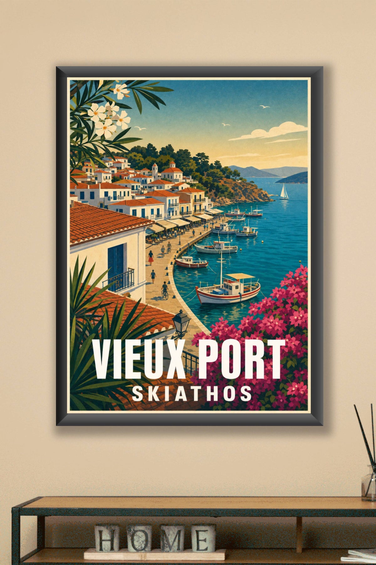 Poster de Skiathos, affiche du Vieux Port