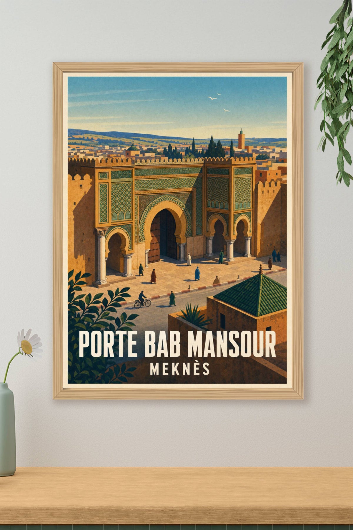 Affiche de Meknès, porte Bab Mansour