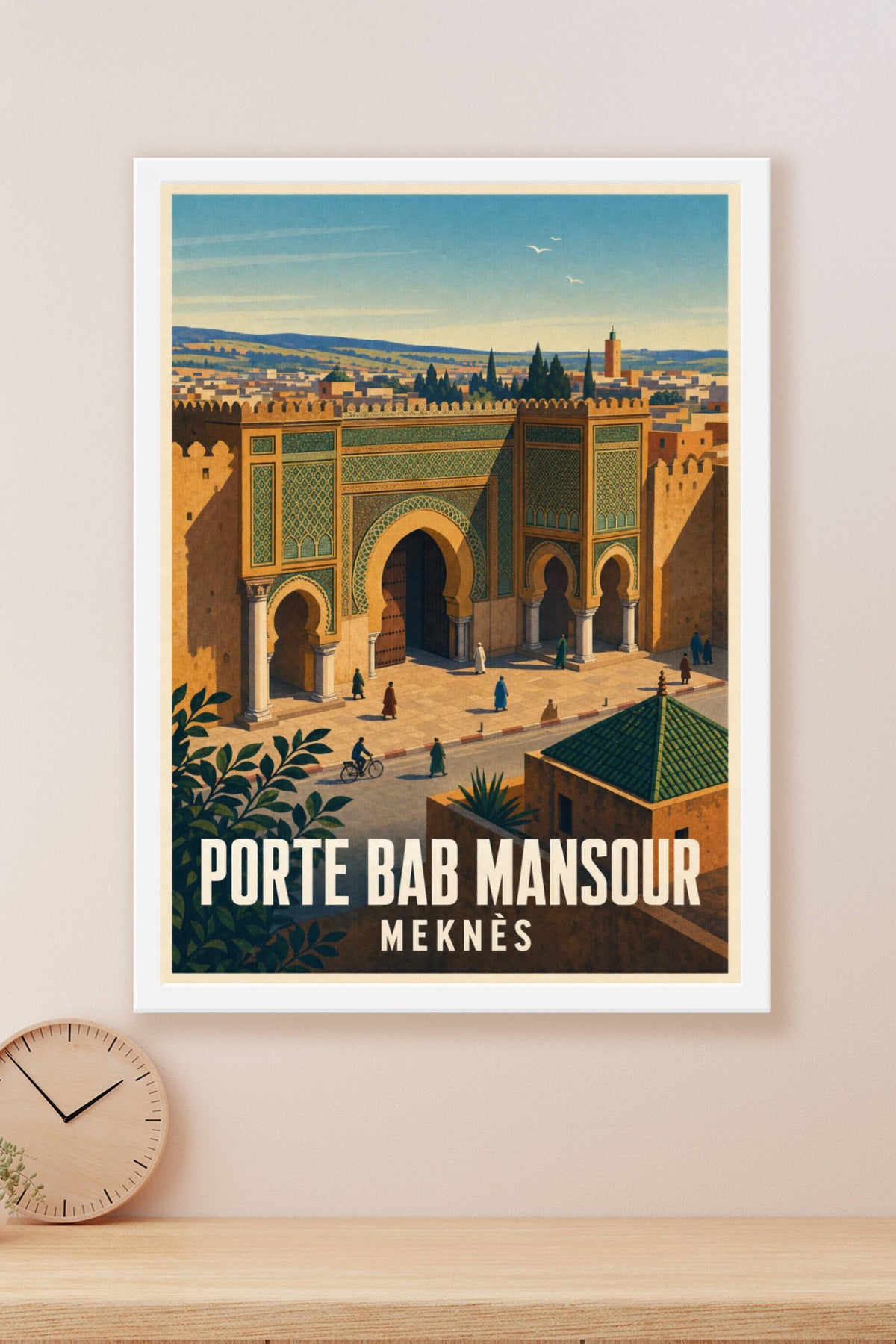 Affiche de Meknès, porte Bab Mansour