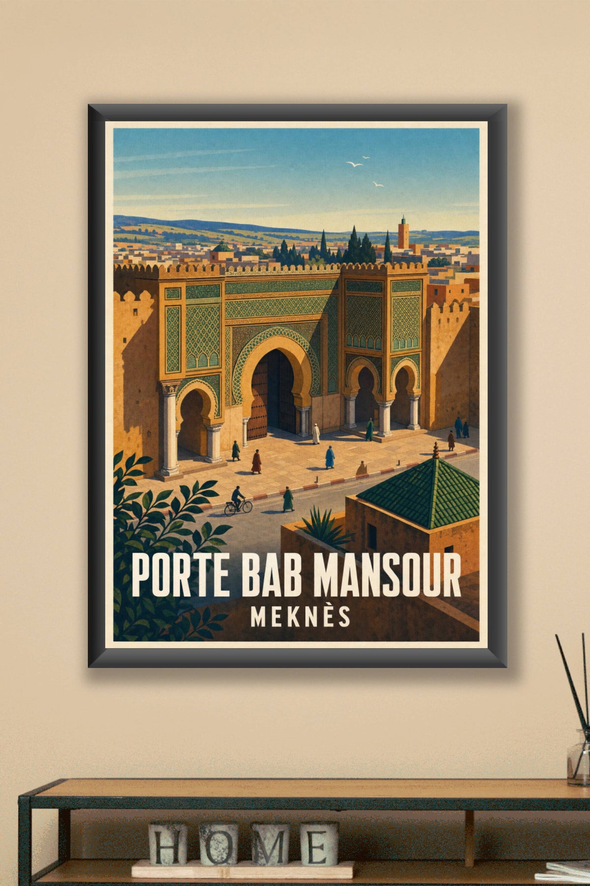 Affiche de Meknès, porte Bab Mansour