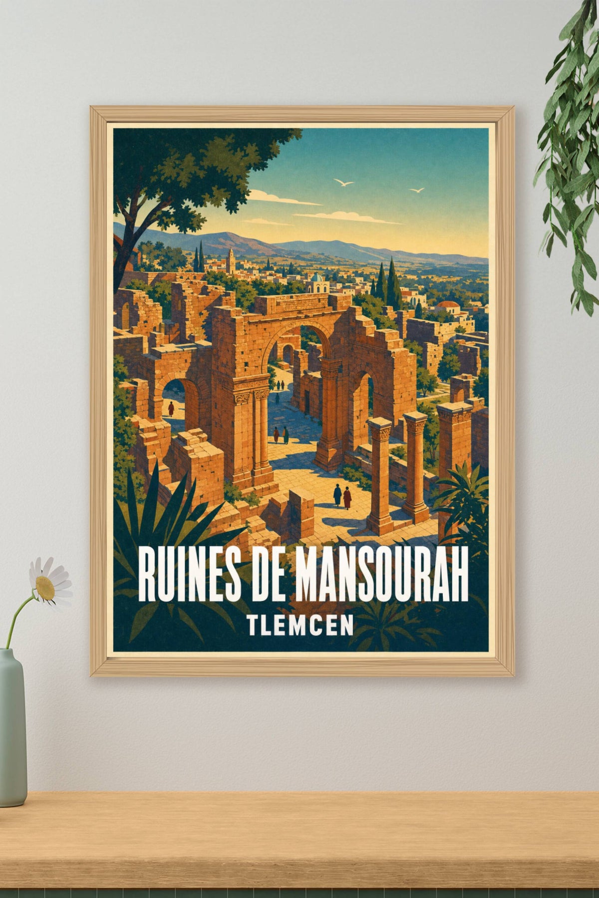 Affiche de Mansourah, poster ruines de Tlemcen