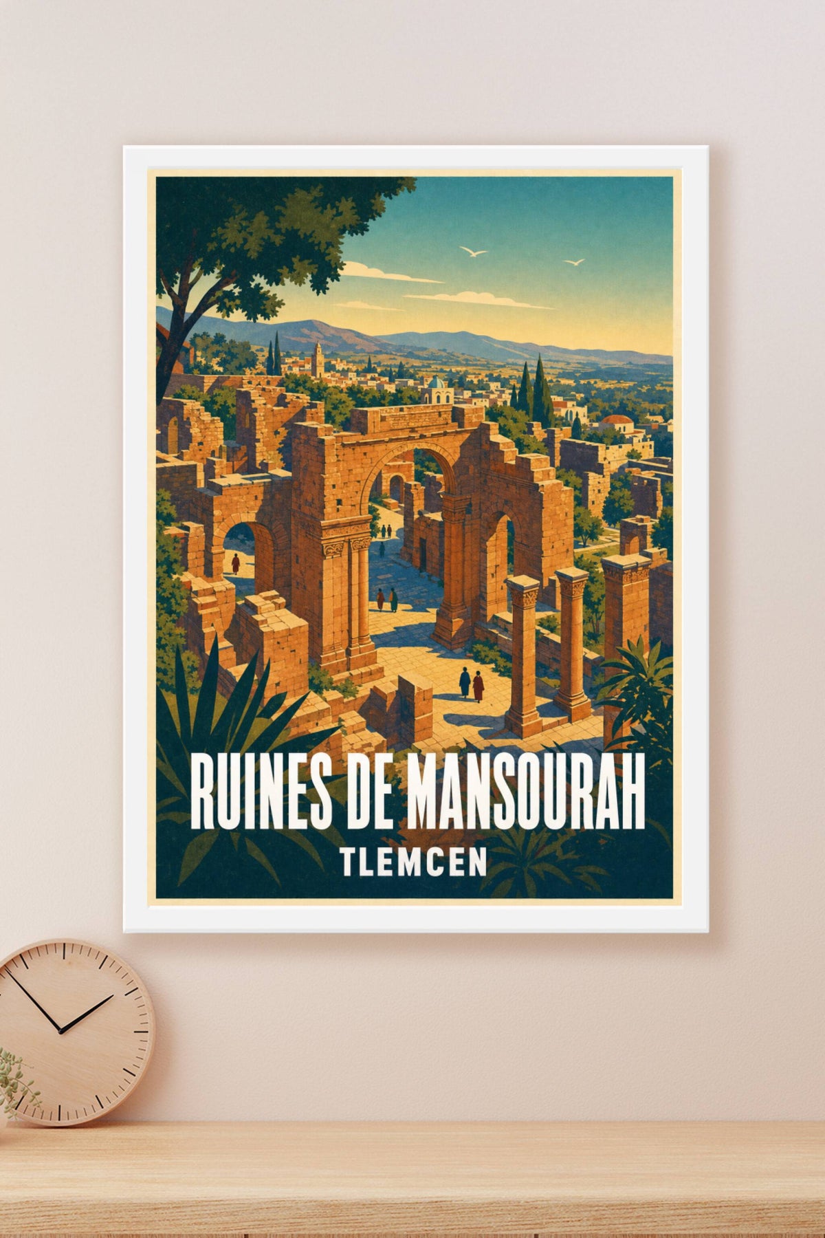 Affiche de Mansourah, poster ruines de Tlemcen