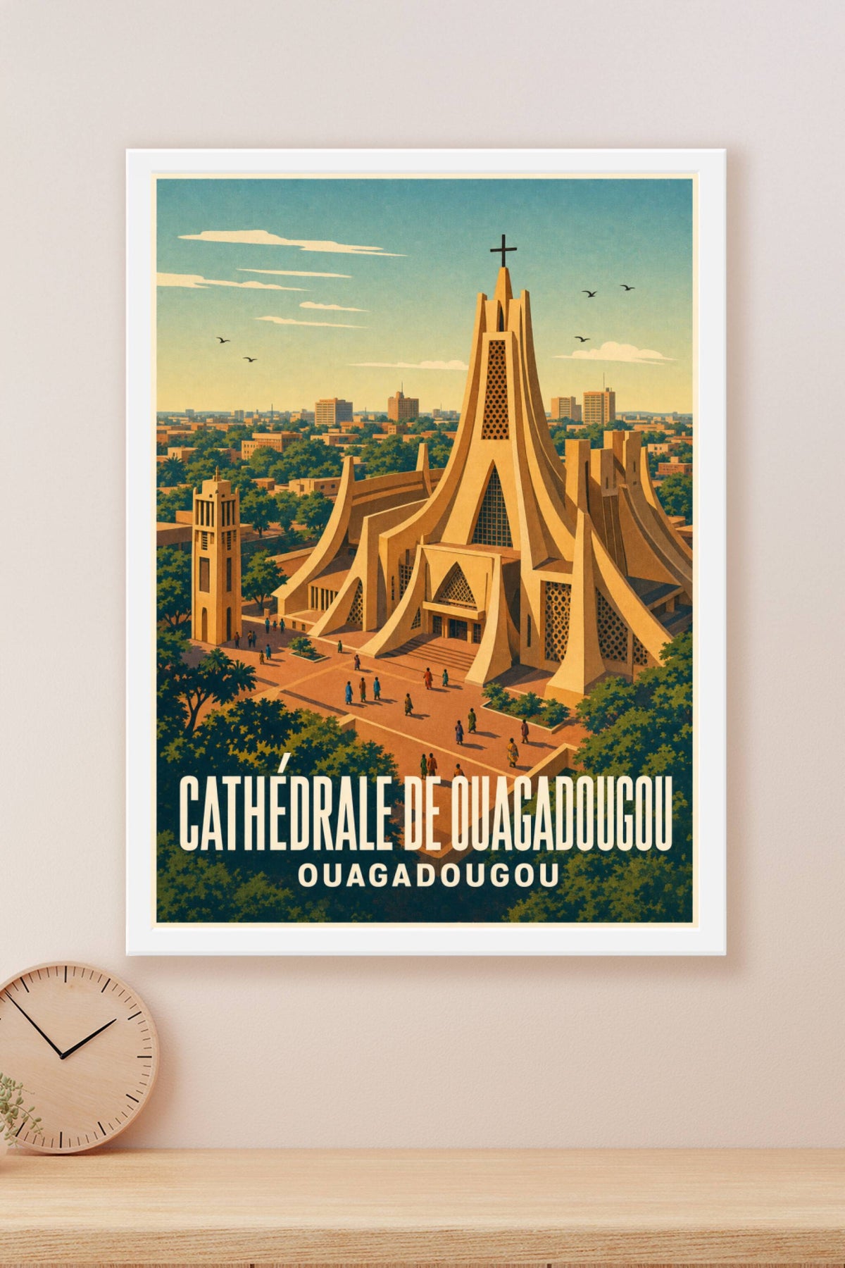 Affiche de la Cathédrale de Ouagadougou, poster moderne