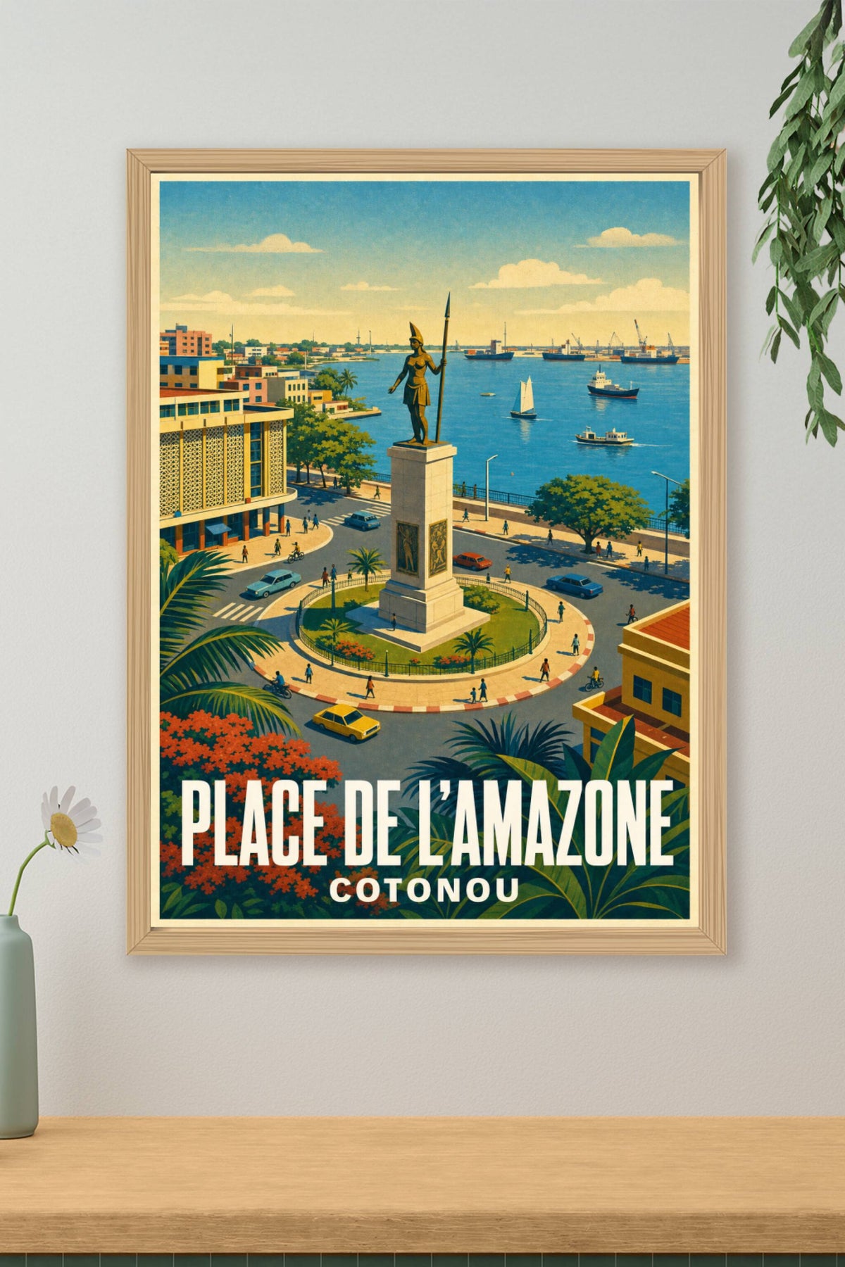 Affiche de Cotonou, Place de l'Amazone