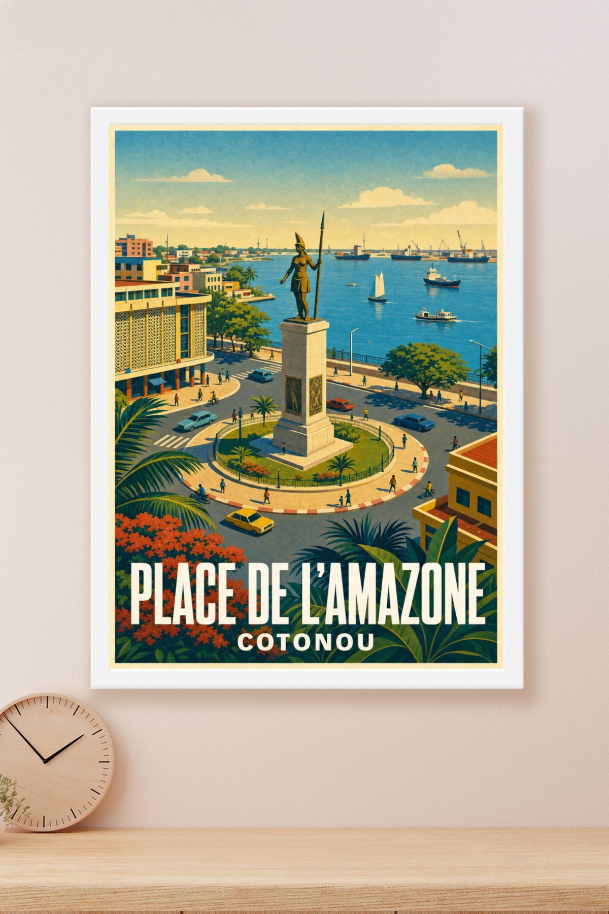 Affiche de Cotonou, Place de l'Amazone