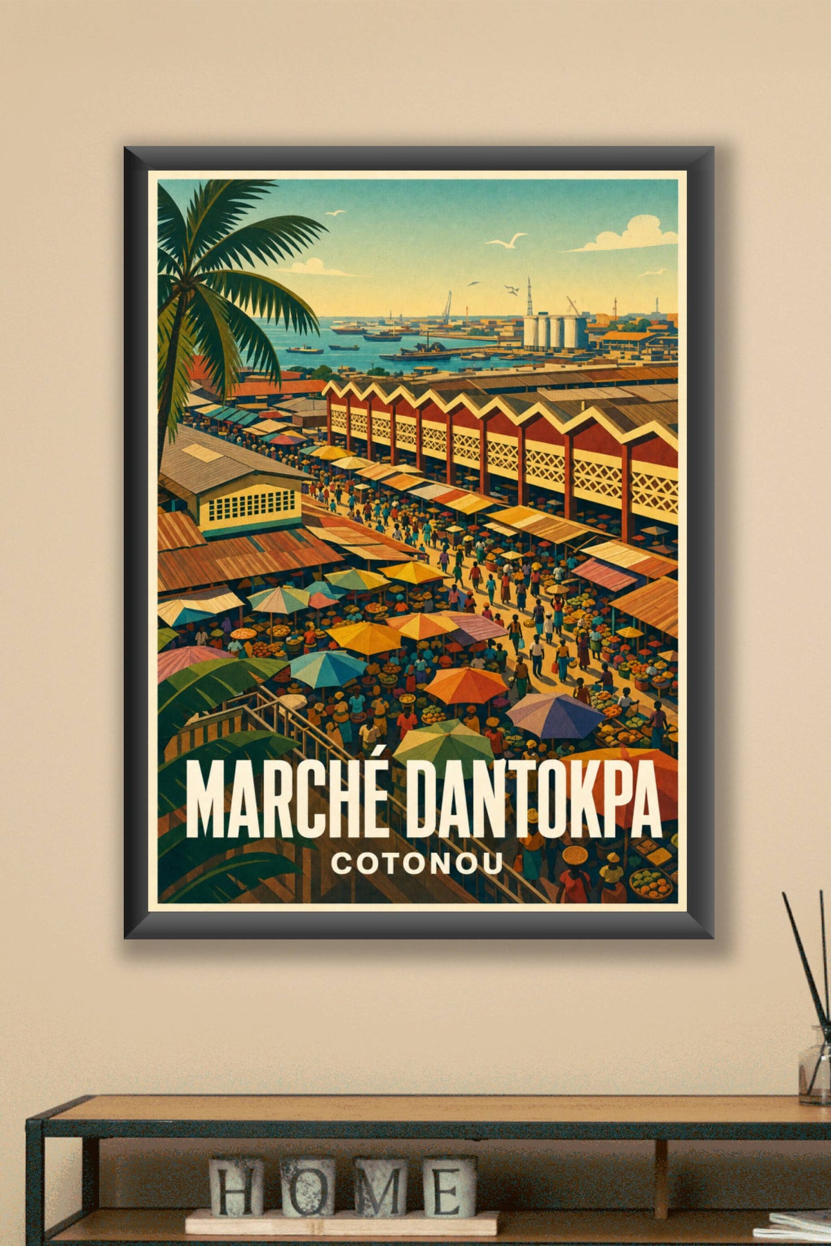 Affiche du Marché Dantokpa, poster de Cotonou