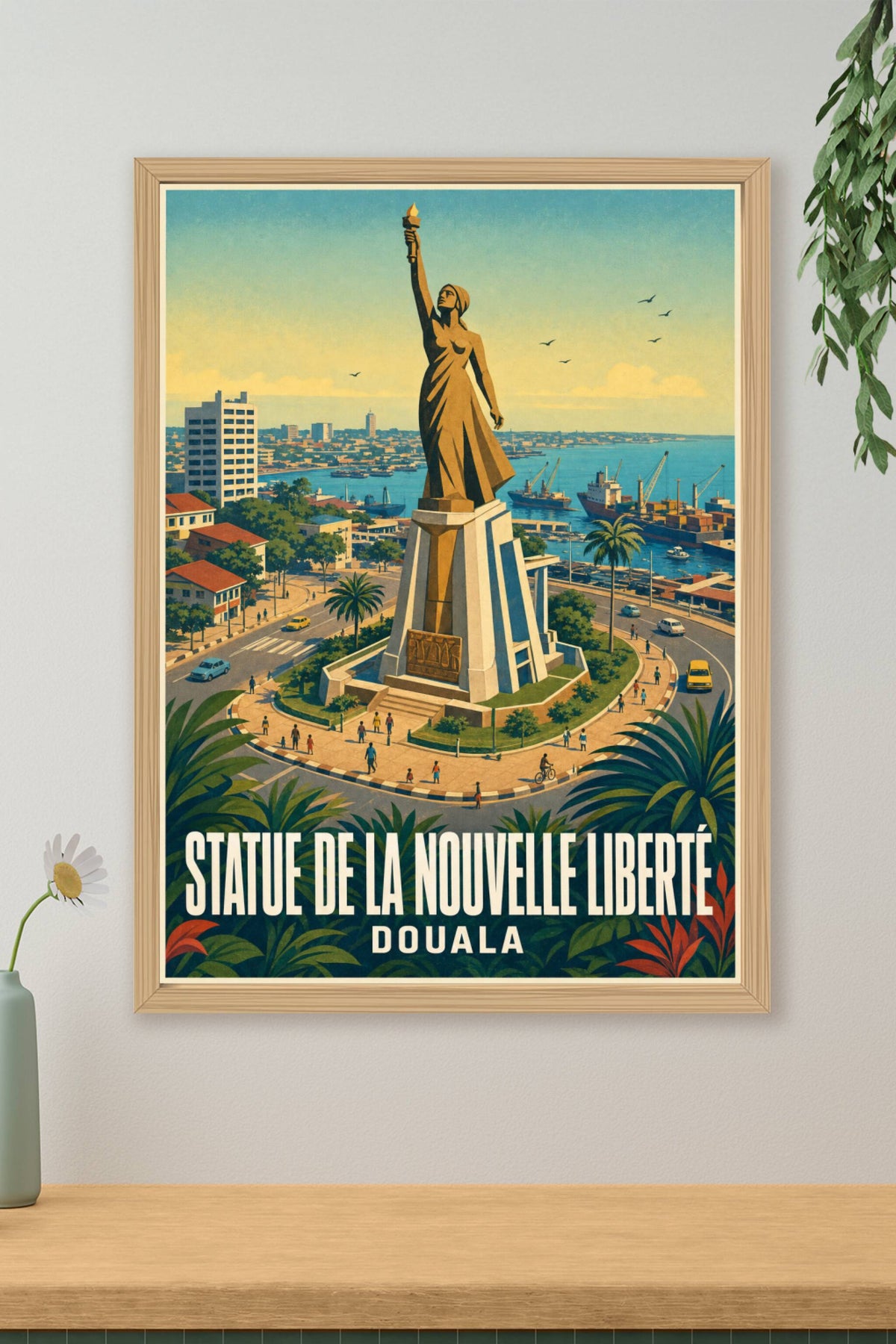 Poster de la Statue de la Nouvelle Liberté, Douala