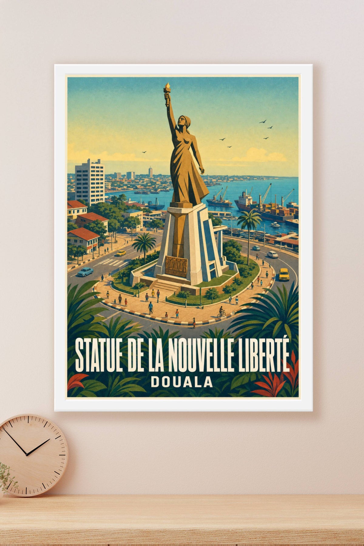 Poster de la Statue de la Nouvelle Liberté, Douala