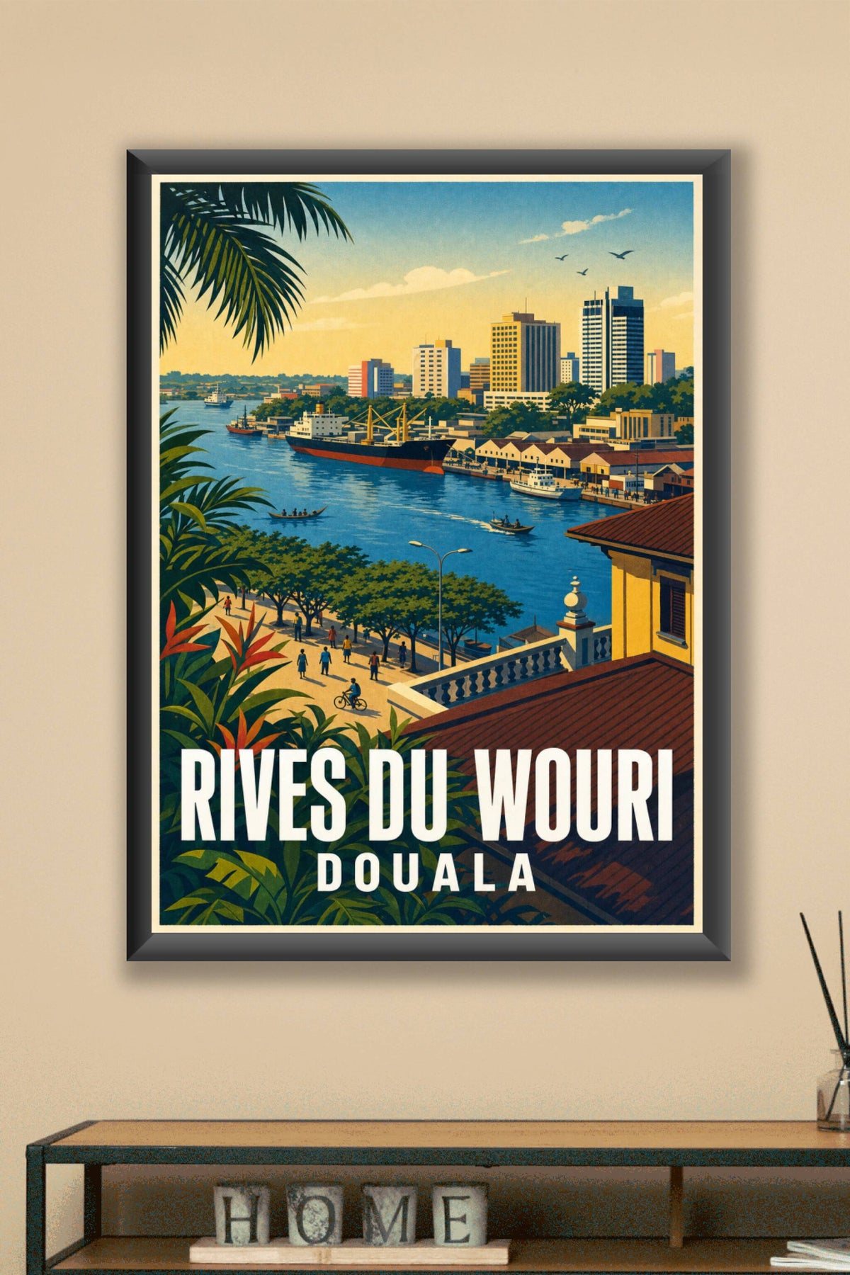 Affiche des Rives du Wouri, poster de Douala