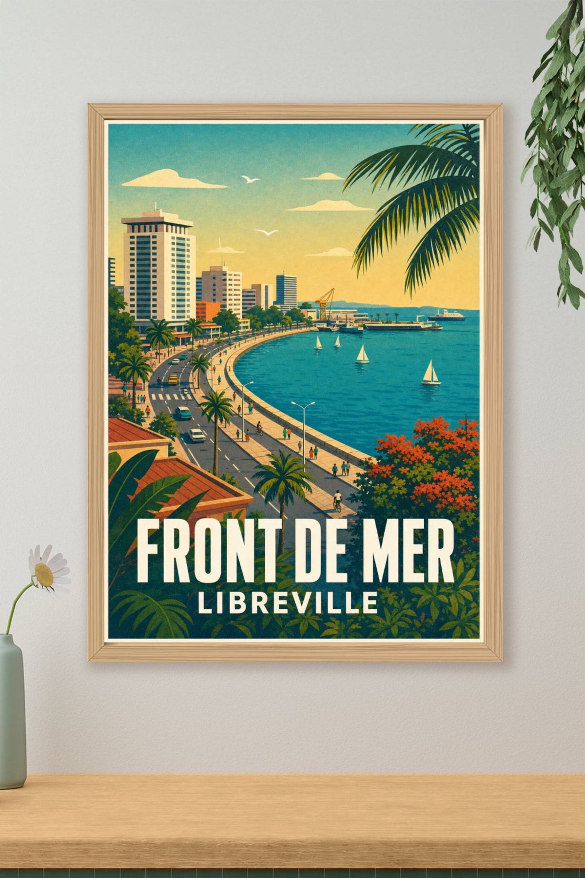 Affiche de Libreville, poster Front de mer