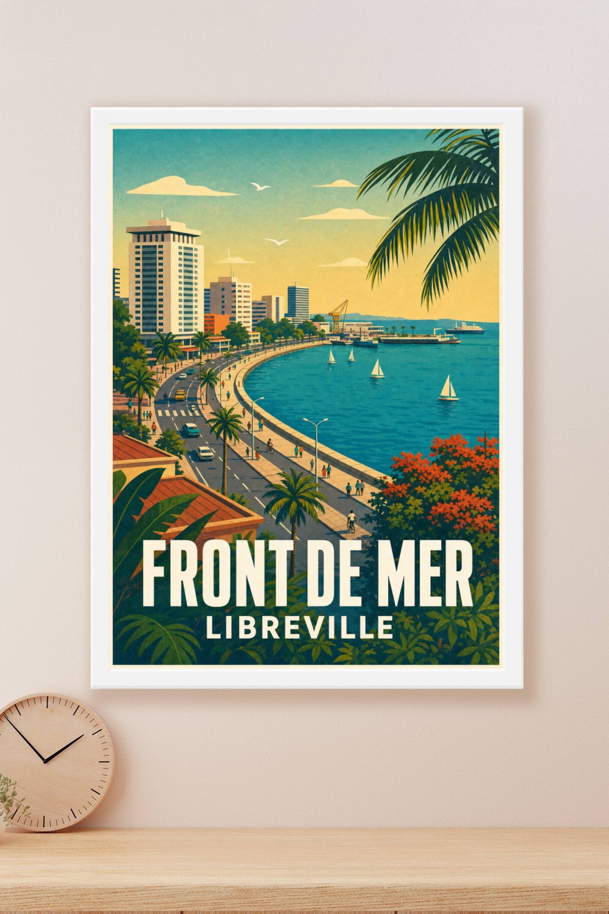 Affiche de Libreville, poster Front de mer