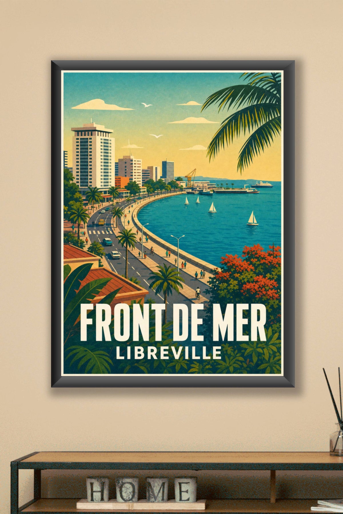 Affiche de Libreville, poster Front de mer