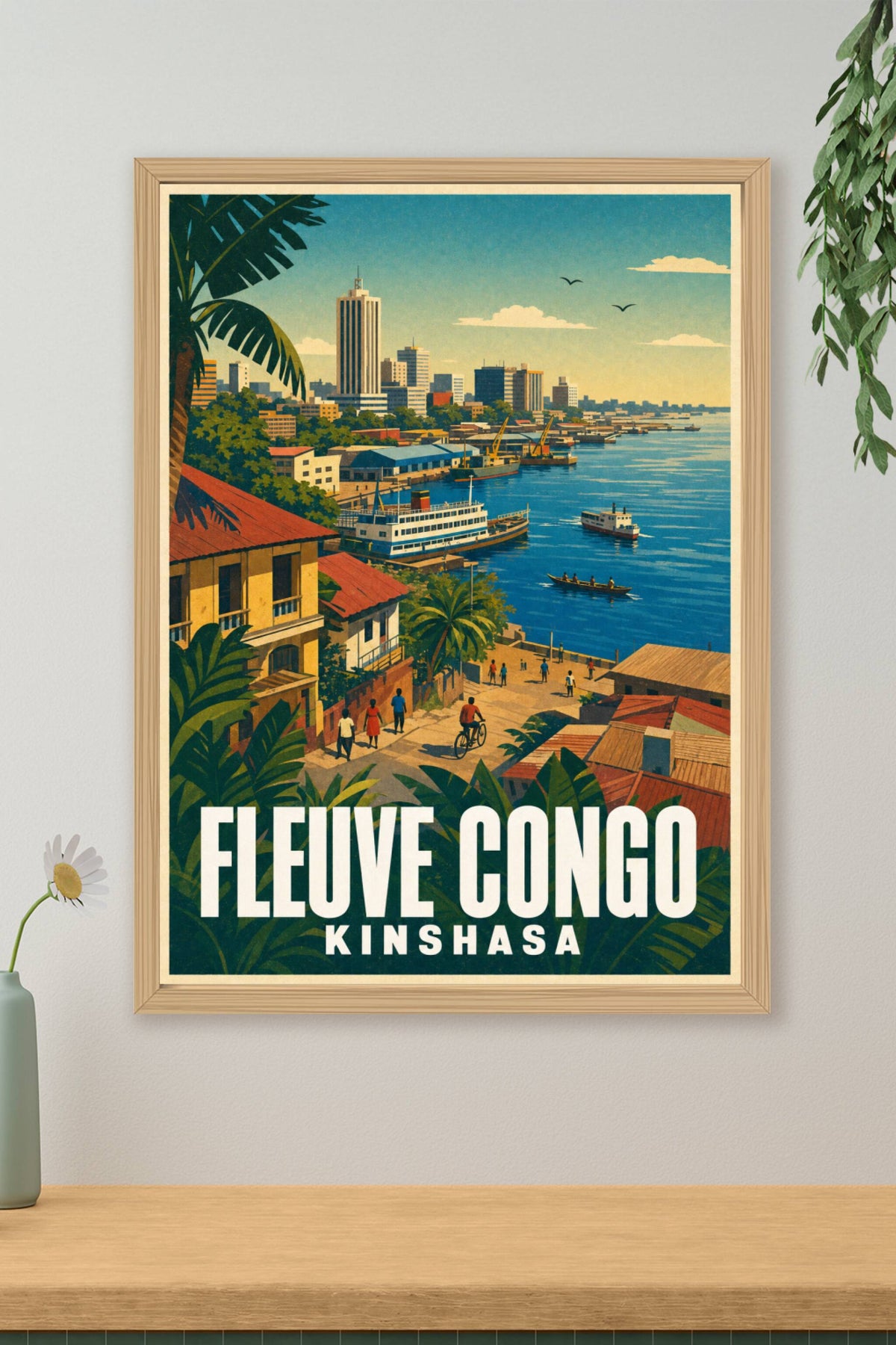 Affiche de Kinshasa, le fleuve Congo