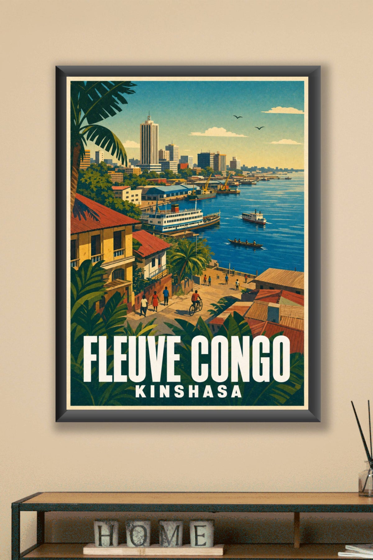 Affiche de Kinshasa, le fleuve Congo