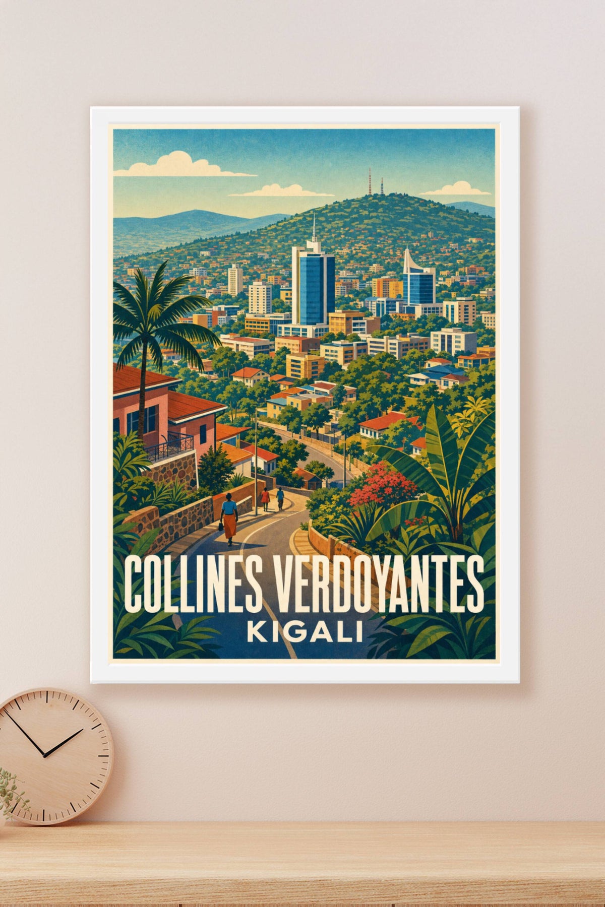 Affiche de Kigali, poster collines verdoyantes