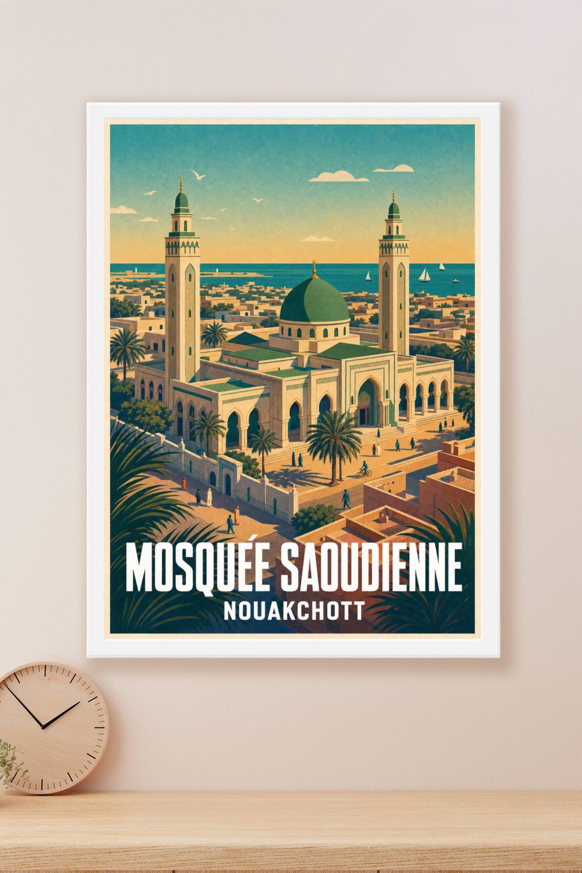 Affiche de la Mosquée Saoudienne, poster Nouakchott