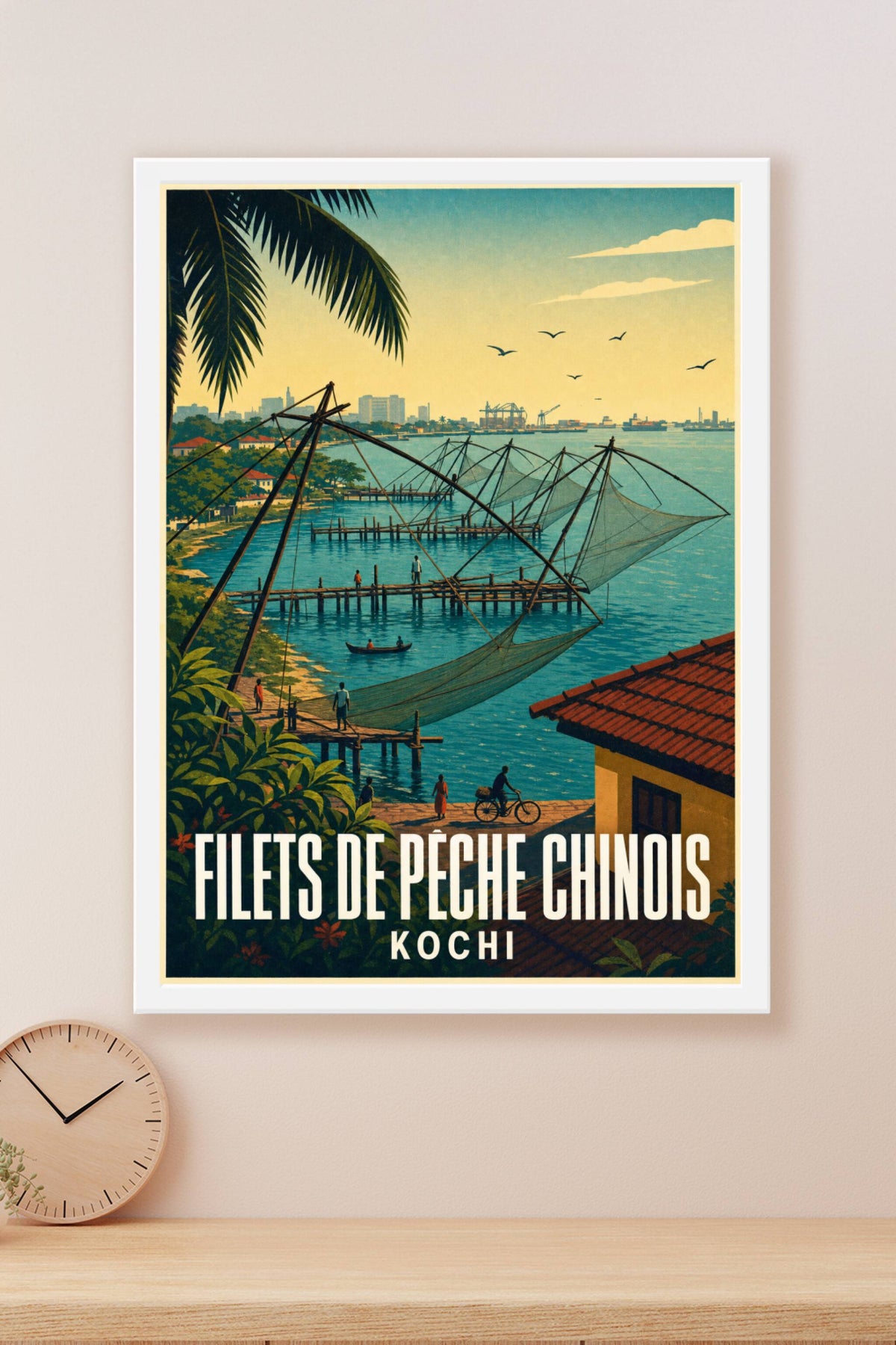 Poster de Kochi, filets de pêche chinois