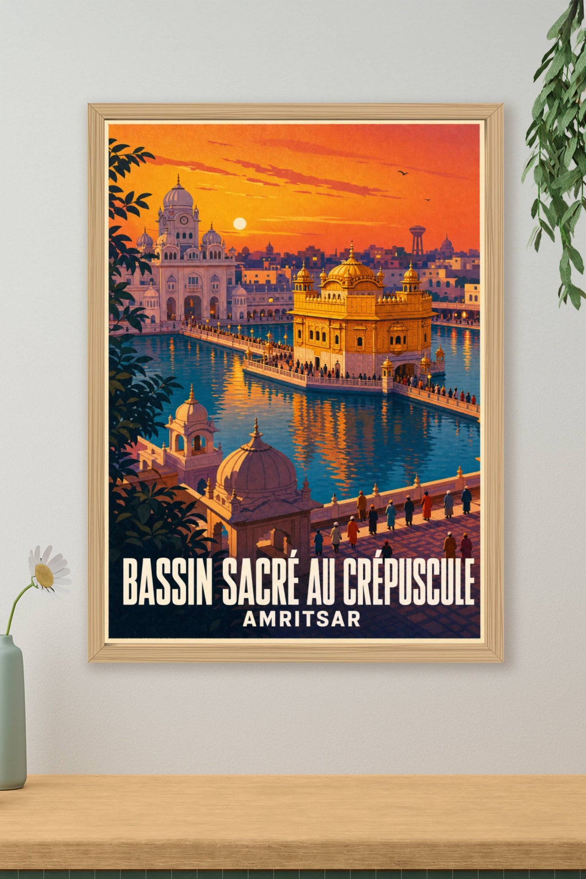 Affiche d'Amritsar, poster Temple d'Or