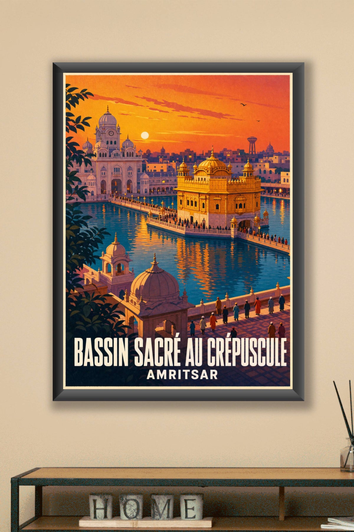 Affiche d'Amritsar, poster Temple d'Or