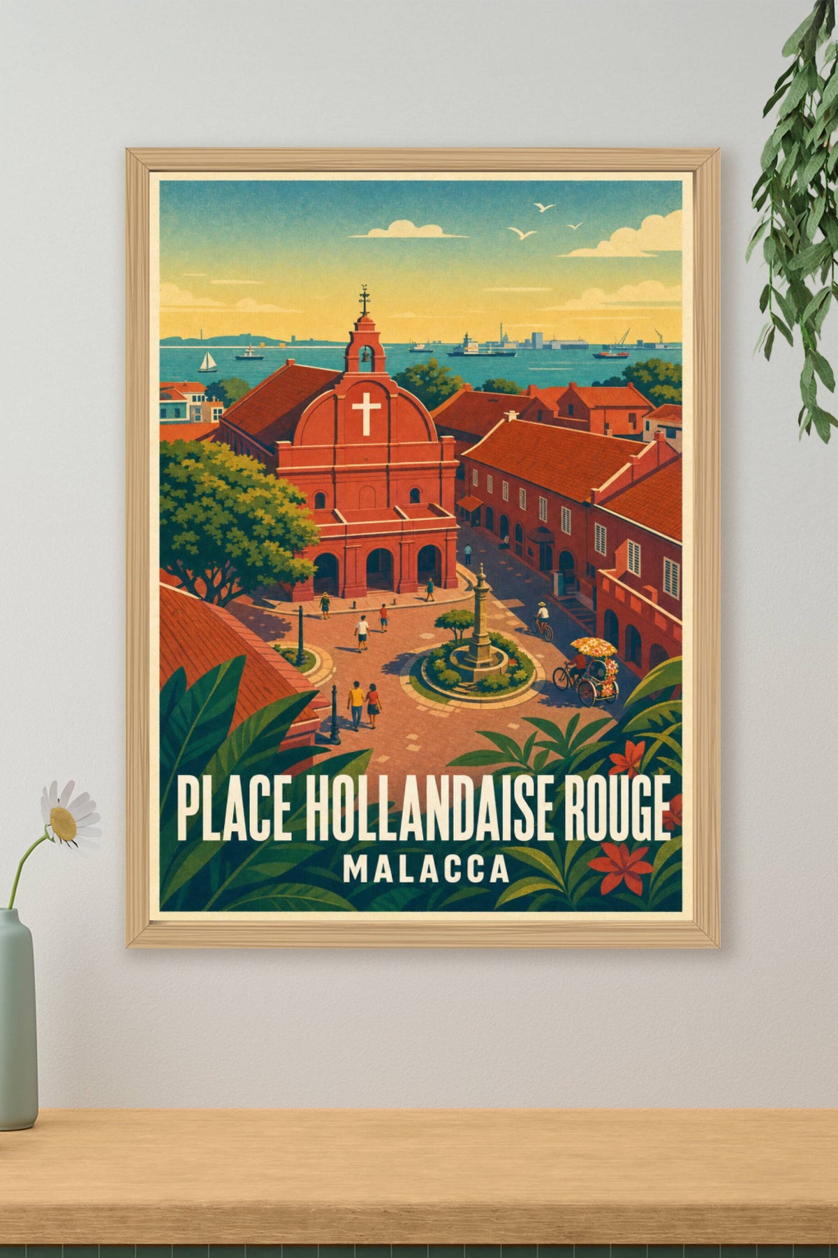 Affiche de Malacca, Place Hollandaise Rouge