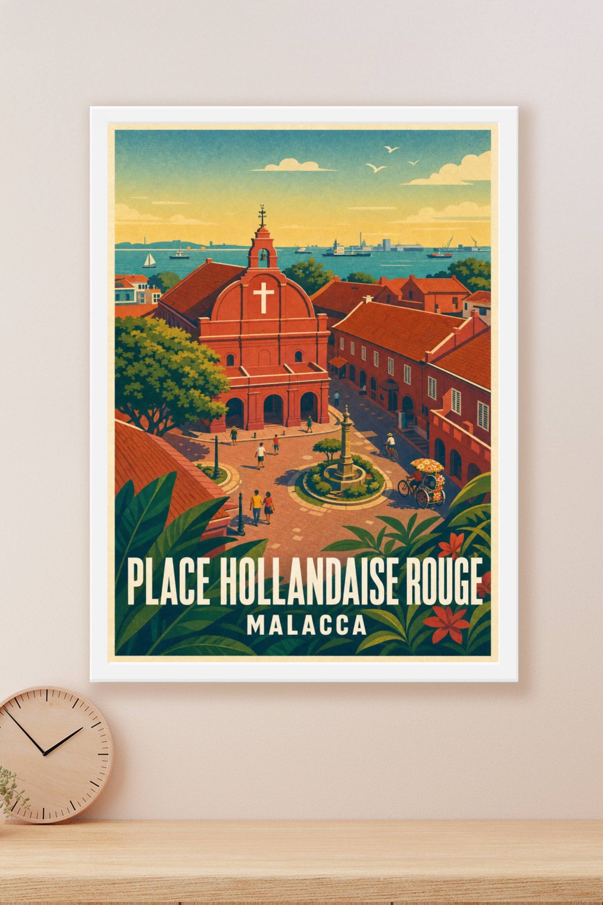 Affiche de Malacca, Place Hollandaise Rouge
