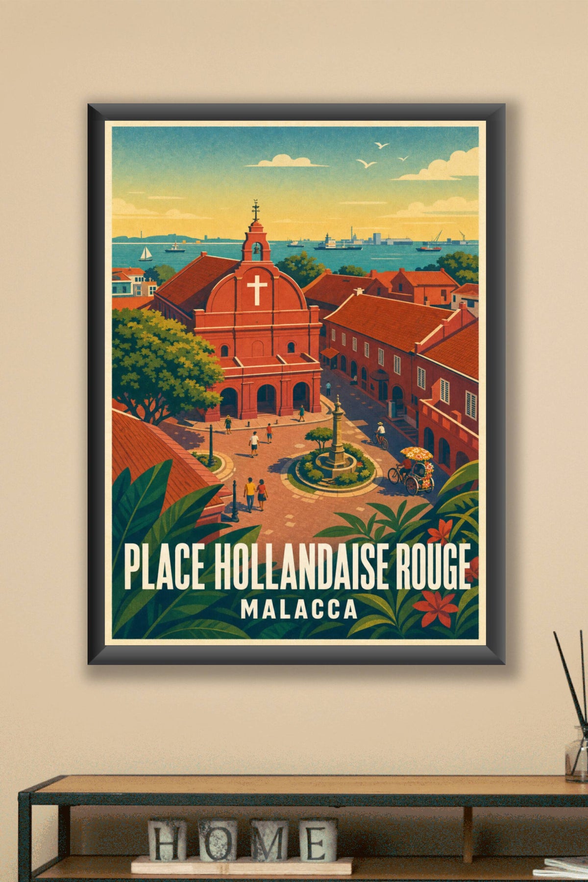 Affiche de Malacca, Place Hollandaise Rouge