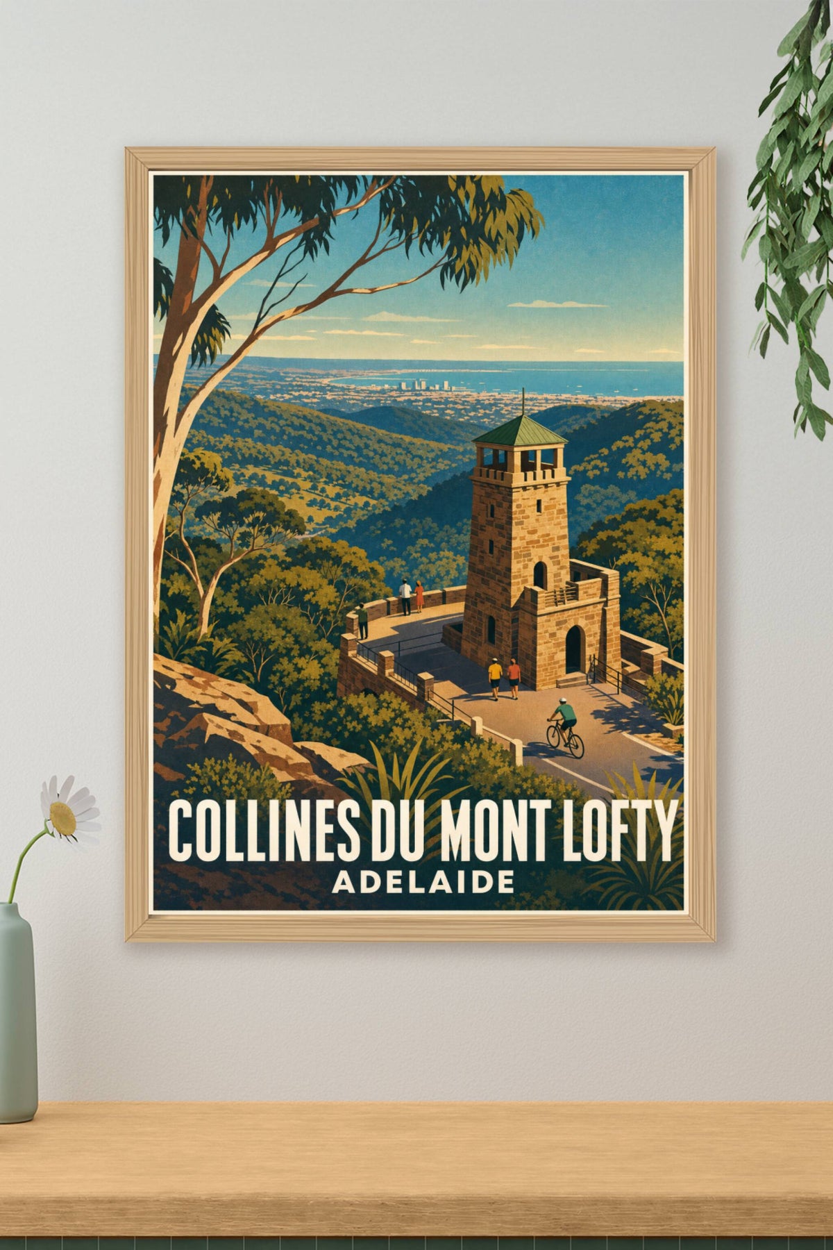 Affiche des Collines du Mont Lofty, poster Adélaïde