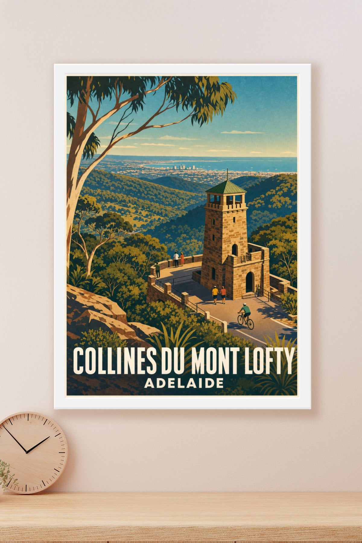 Affiche des Collines du Mont Lofty, poster Adélaïde